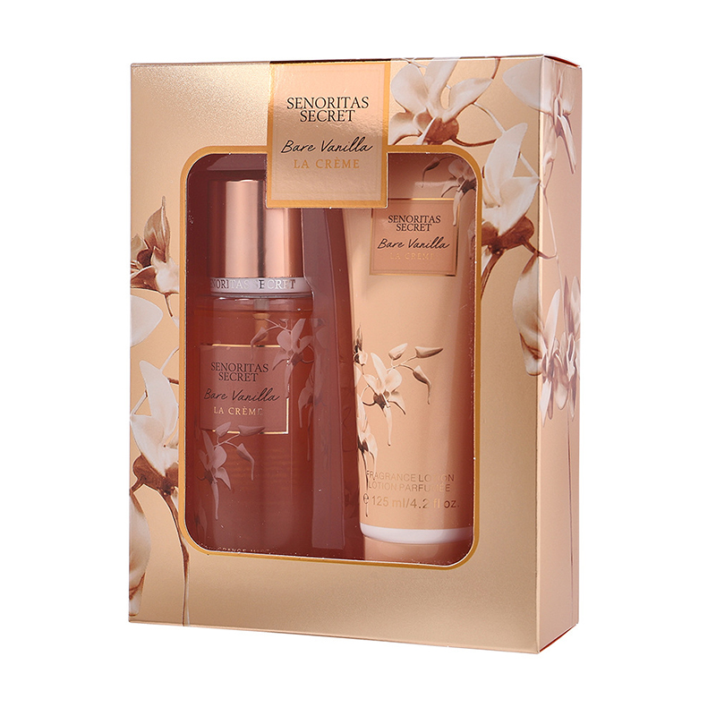 Juego de regalo de perfume para mujer de tamaño pequeño 2 en 1 125 ml*2 Loción corporal Juego de regalo Body Mist de 125 ml