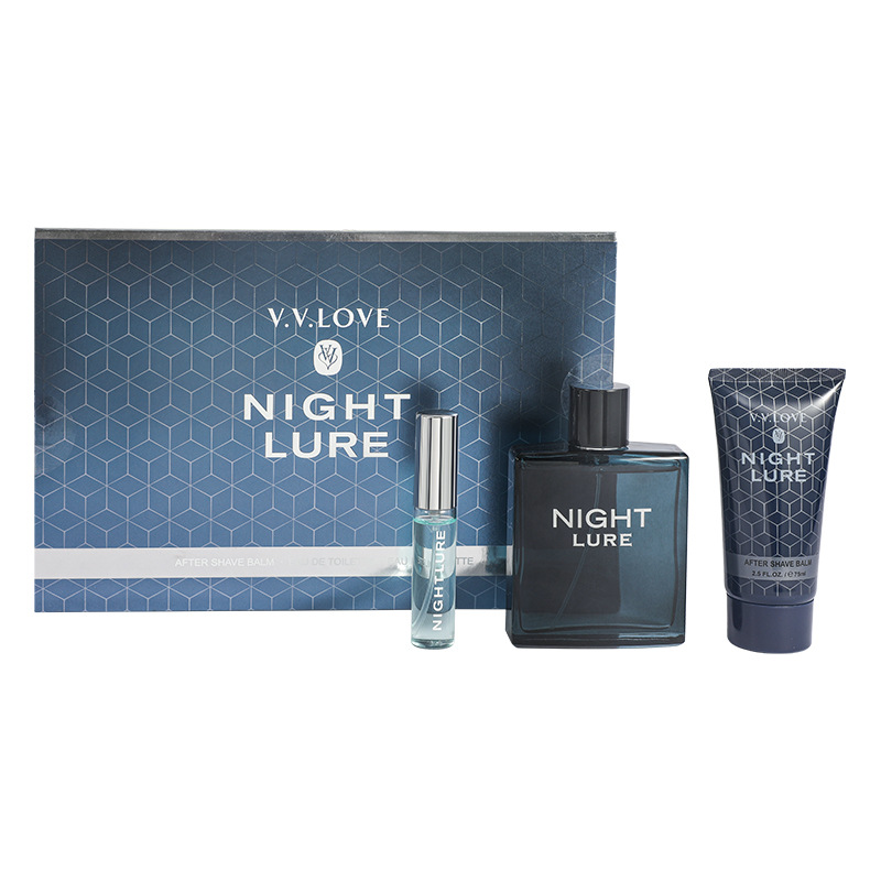 Juego de 50 ml de perfume y bálsamo para después del afeitado con fragancia para el cuidado diario del hombre