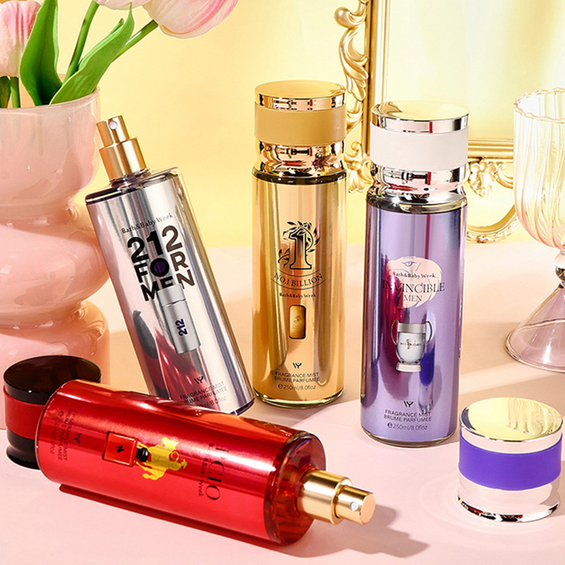 Perfume de marca de 250 ml con aroma corporal floral dulce para mujer, perfumes de diseño