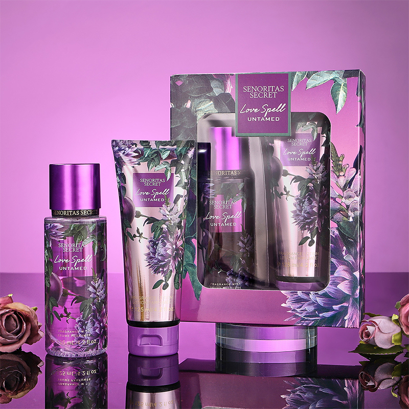 Juego de regalo de perfume para mujer de tamaño pequeño 2 en 1 125 ml*2 Loción corporal Juego de regalo Body Mist de 125 ml
