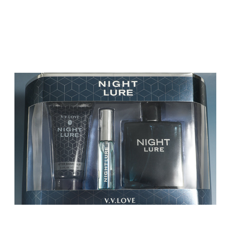 Juego de 50 ml de perfume y bálsamo para después del afeitado con fragancia para el cuidado diario del hombre