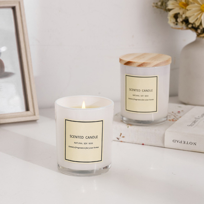 Juego de regalo de velas de cumpleaños románticas redondas de cera de soja de lujo perfumadas con cera vegana hechas a mano de 150 g