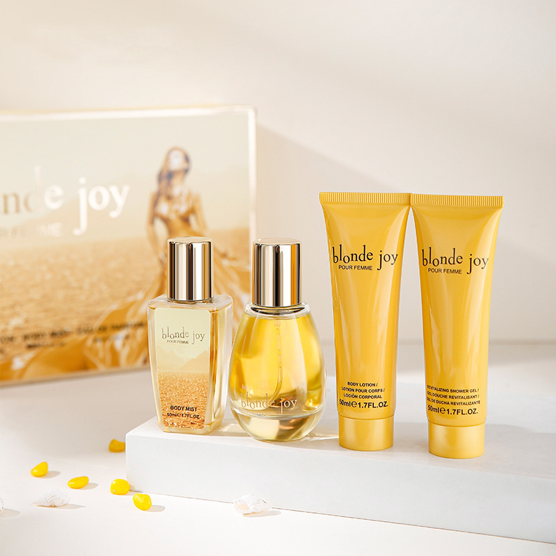 El set de regalo para el cuidado de la piel para el spa de baño incluye loción corporal de gel de ducha, bruma corporal y perfume para mujer