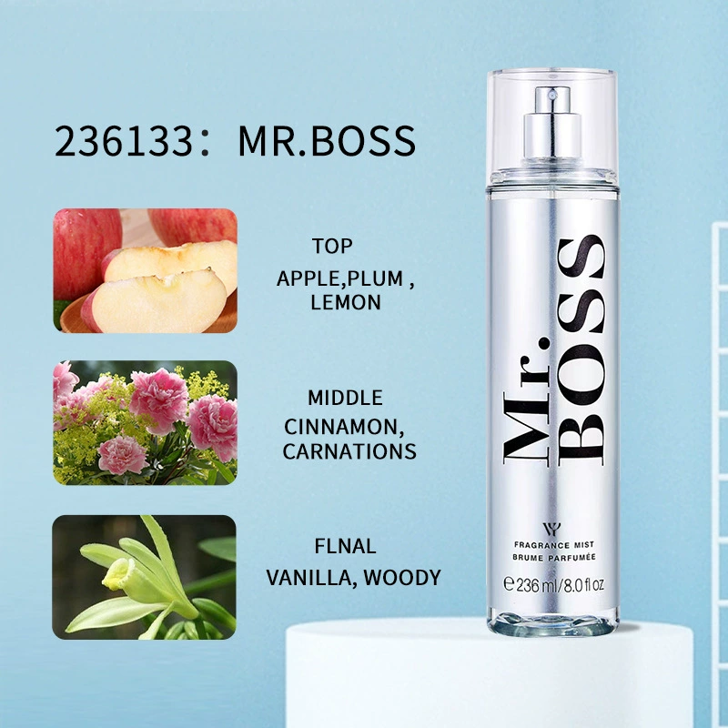 Body Mist 236ml Floral Fruity Original Body Fragrance Spray Perfume Fragancia Duradera para Hombre