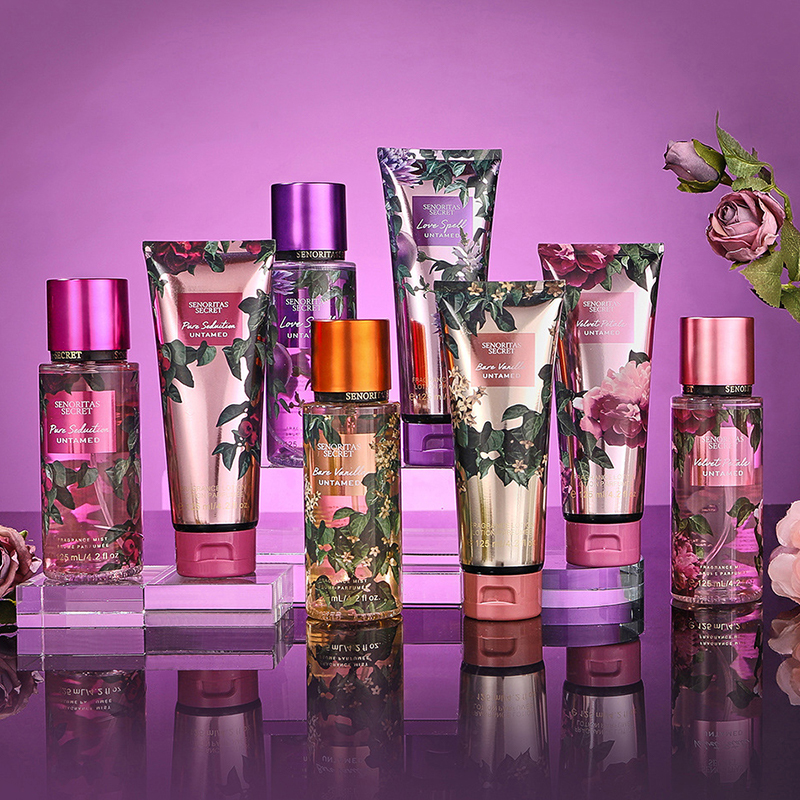 Juego de regalo de perfume para mujer de tamaño pequeño 2 en 1 125 ml*2 Loción corporal Juego de regalo Body Mist de 125 ml