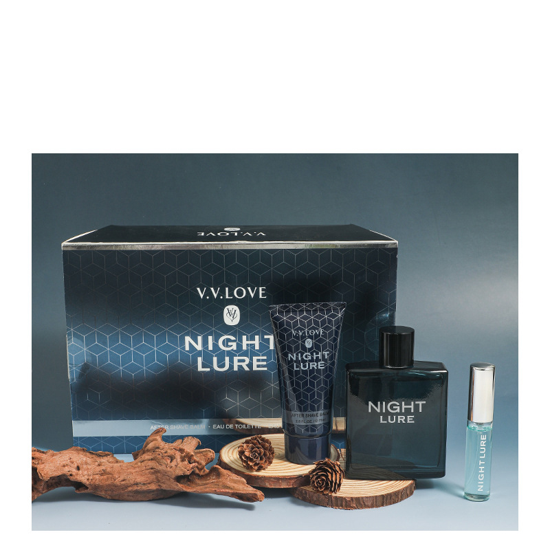 Juego de 50 ml de perfume y bálsamo para después del afeitado con fragancia para el cuidado diario del hombre