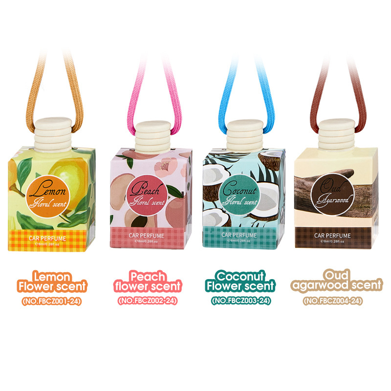 Perfume para coche Blossom & Berry: ambientador colgante con esencia floral y afrutada natural, accesorios perfumados para coches de lujo, 8 ml
