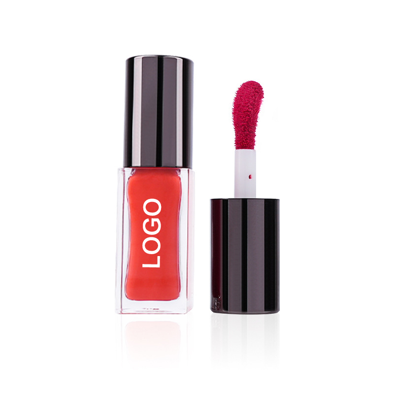 Maquillaje de lápiz labial líquido mineral a base de aceite con brillo labial vegano