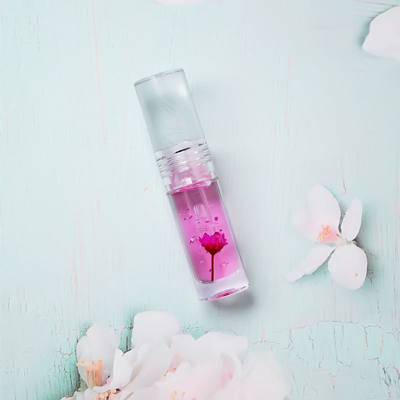 Kit de purpurina para proveedores de tubos brillantes, aceite de labios transparente para flores de niña, brillo de labios