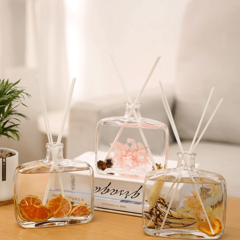 Difusor de caña de flores secas en conserva de aceite esencial de fragancia casera de 100 ml/200 ml para regalo de decoración del hogar