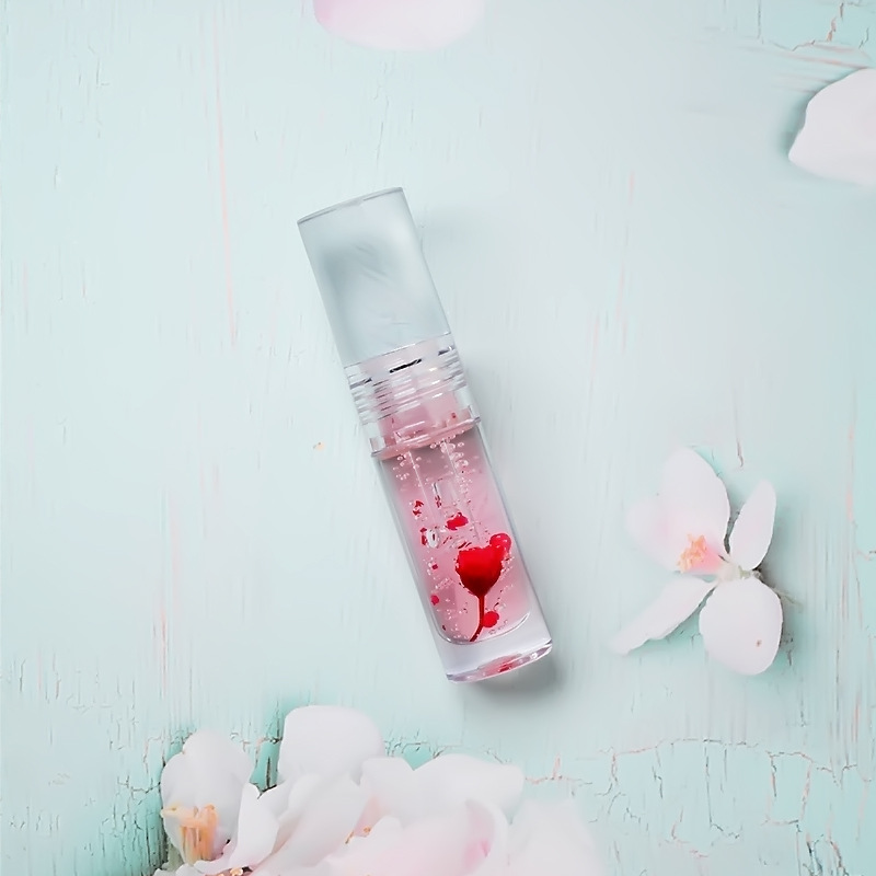 Kit de purpurina para proveedores de tubos brillantes, aceite de labios transparente para flores de niña, brillo de labios