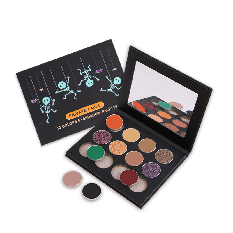 Paleta de sombras de ojos sin crueldad de 12 colores de maquillaje altamente pigmentado de Siling Cosmetics