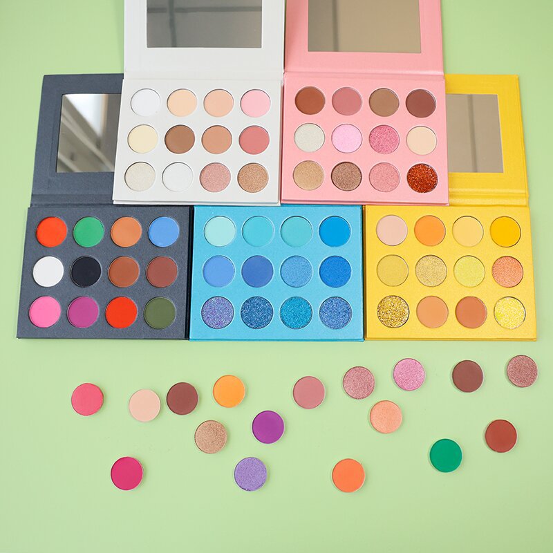 Paleta de sombras de ojos de cartón de maquillaje Elige tus propios colores Sombras de ojos