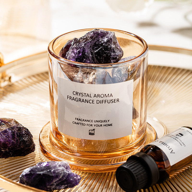 Piedra difusa Piedra de cristal Piedra aromática sin fuego Fragancia para interiores Regalo creativo Adornos de aceites esenciales Aromaterapia