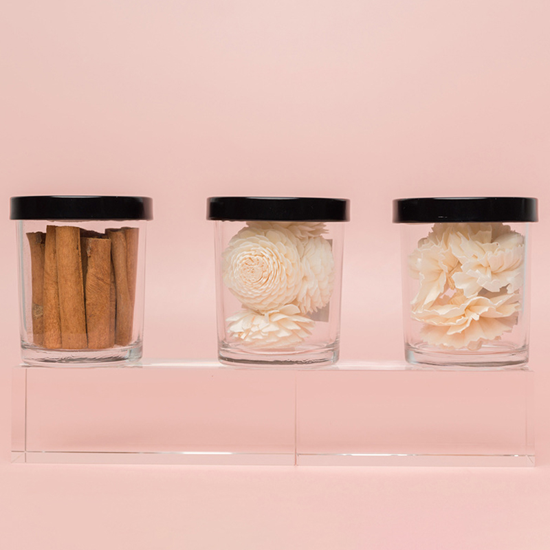 Difusor de aroma Eliminador de olores Tarro de hojalata Flor seca de cristal Difusores de canela Ambientador