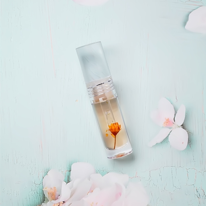 Kit de purpurina para proveedores de tubos brillantes, aceite de labios transparente para flores de niña, brillo de labios