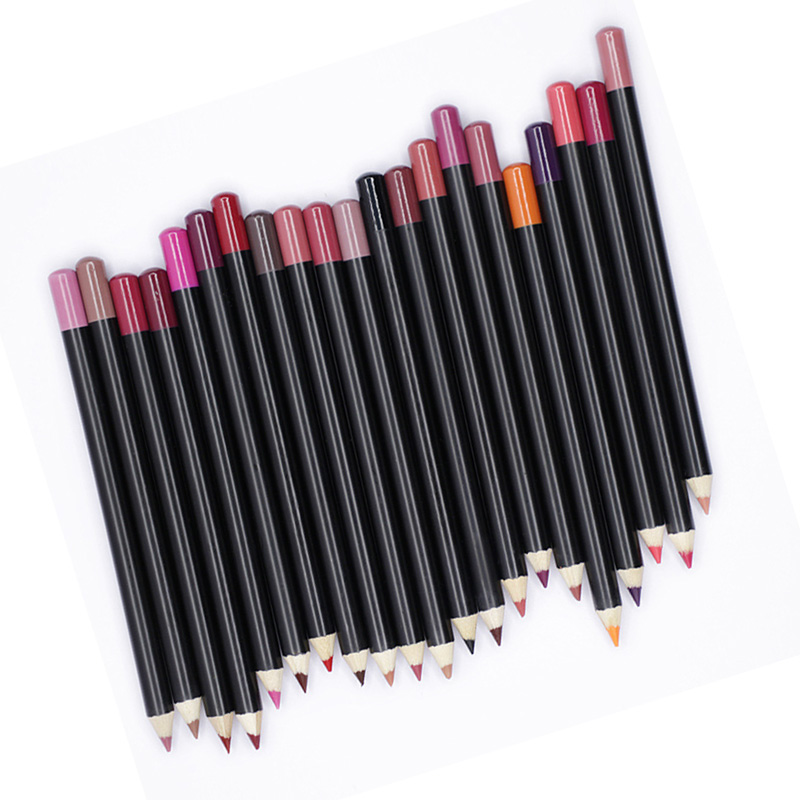 Delineador de labios Delineador de ojos funcional 3 en 1 disponible Lápiz labial de 21 colores Lápiz labial Sin logotipo
