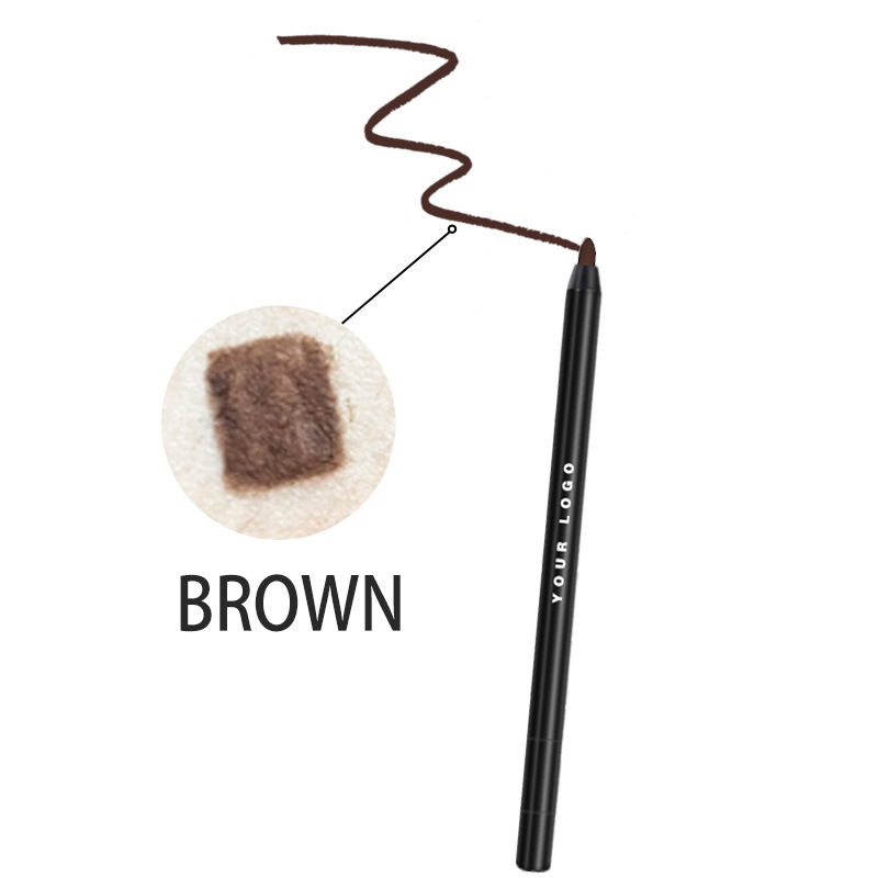 Lápiz delineador de ojos de crayón de gel súper suave, impermeable, duradero y sin crueldad vegana de 5 colores