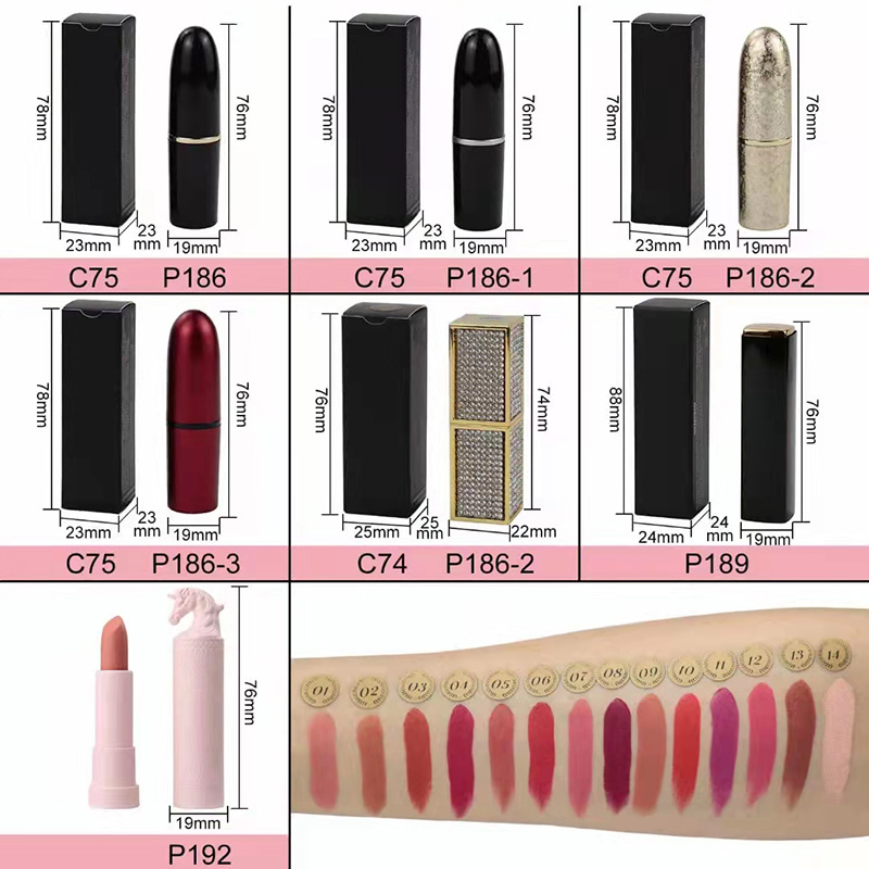 Oem Low Moq 13 Colores Hidratante Larga Duración Logotipo Personalizado Etiqueta Lápiz labial Vegan Nude Matte