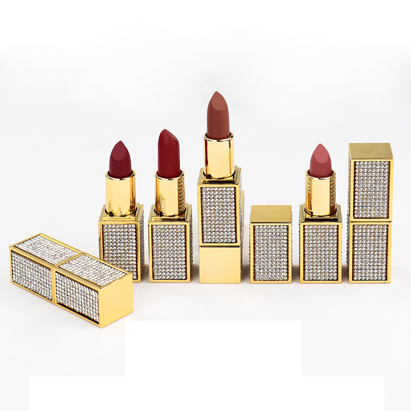 Oem Low Moq 13 Colores Hidratante Larga Duración Logotipo Personalizado Etiqueta Lápiz labial Vegan Nude Matte