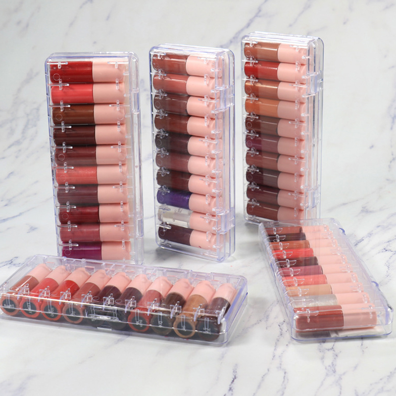 Mini kit de base de pigmento rosa con brillo de labios Sweet Candy Lipgloss para niños, lindas niñas sin logotipo, brillo transparente