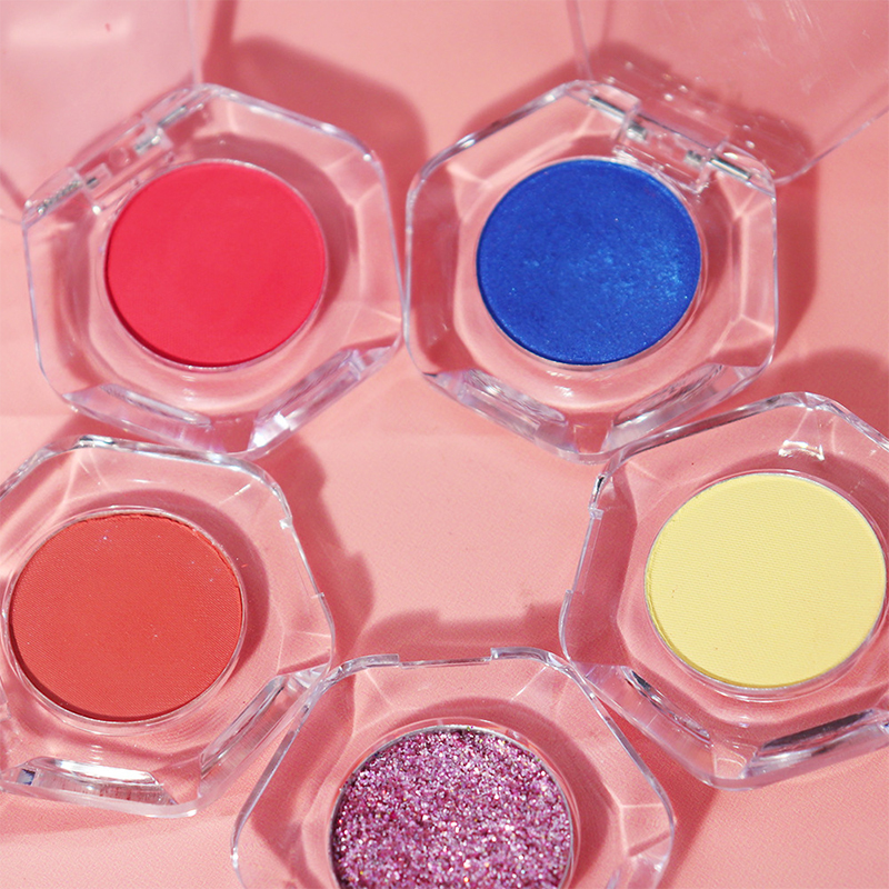 Sombra de ojos simple de maquillaje de 2,5 g, sombra de ojos suelta de alto pigmento, sombra de ojos brillante en polvo