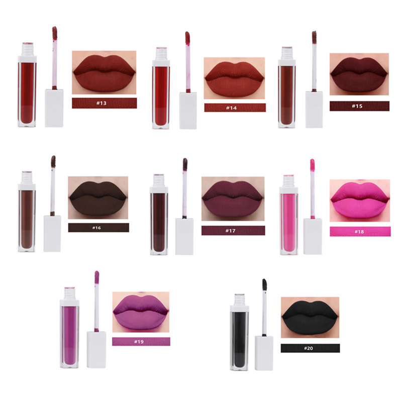 Lápiz labial vegano mate duradero, brillo labial impermeable