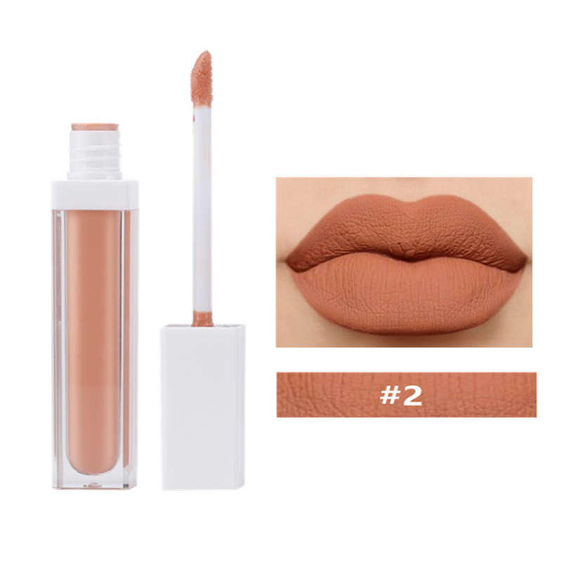 Lápiz labial vegano mate duradero, brillo labial impermeable